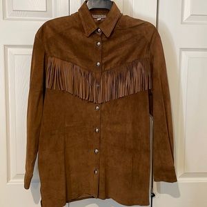 Double D Ranch Wear leather shirt/jacket